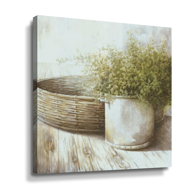 August Grove® Potted Plant And Basket Potted Plant And Basket Graphic